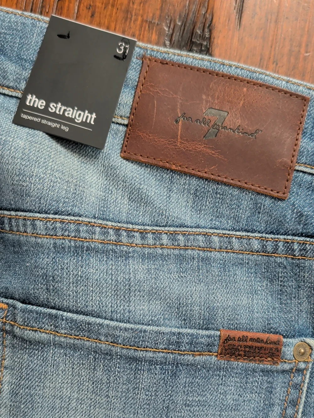 7 For All Mankind The Straight Tapered Straight Leg Jeans Size 31 New